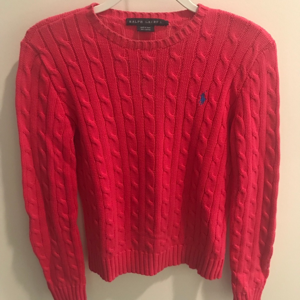Ralph Lauren Cable Wool Crew Neck Sweater